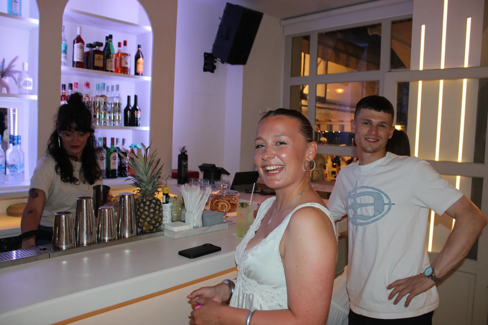 Friends at the bar